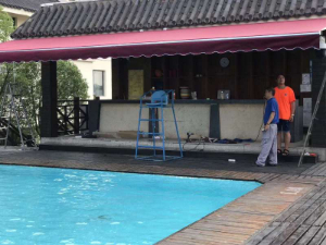 蘇州可移動伸縮雨棚戶外推拉棚大（dà）型伸縮雨棚